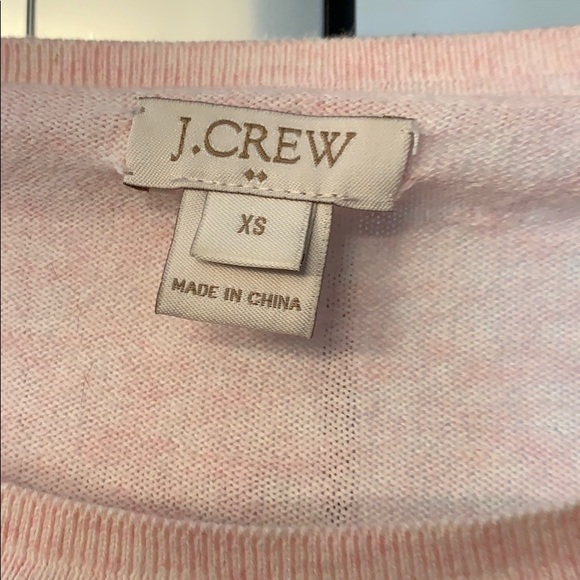 Light pink j crew sweater with French Bulldog pic - Picture 2 of 2